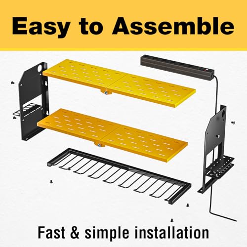 Power Tool Organizer with Charging Station Wall Mount