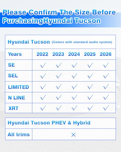 Floor Mats for Hyundai Tucson Gas 2022 (2 Count)
