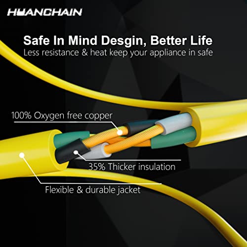 75 FT 12 3 Gauge Extension Cord Yellow