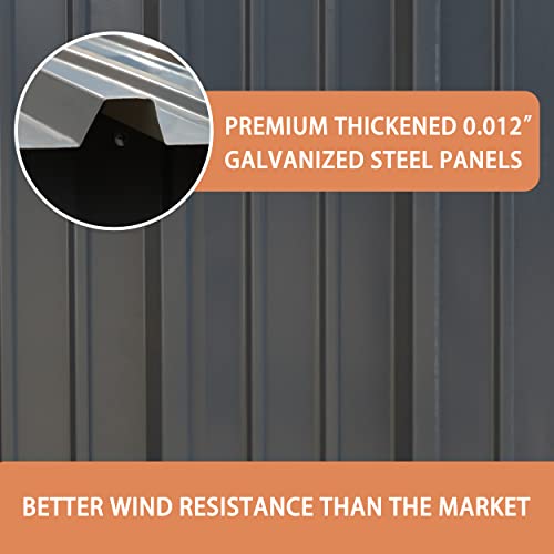 4' x 4' Outdoor Storage Shed with Thickened Galvanized Steel