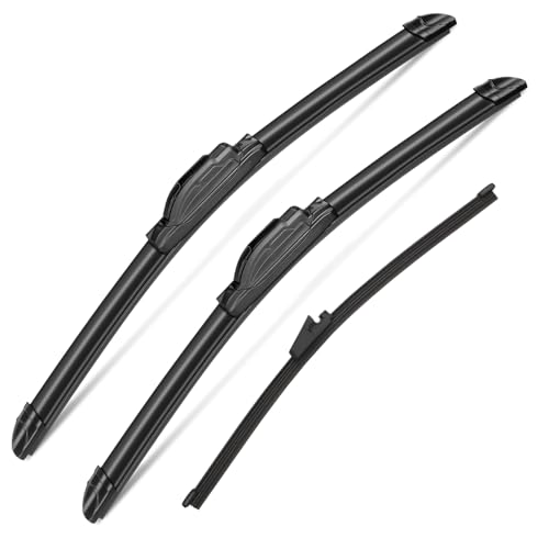 3Pcs Windshield Wiper Blades Replacement for Kia Soul 2020 2021 2022 2023 2024 2025 Premium All Weather Front Rear Wipers Set