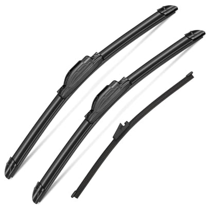 3Pcs Windshield Wiper Blades Replacement for Kia Soul 2020 2021 2022 2023 2024 2025 Premium All Weather Front Rear Wipers Set