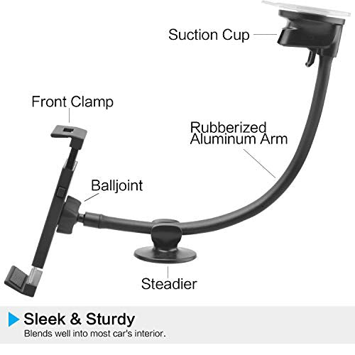 Tablet Car Mount Holder for iPad Truck Holder Long Arm Extension