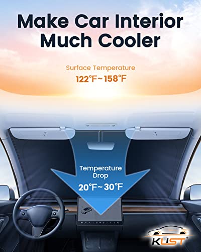 Windshield Shade Custom Fit for Nissan Frontier 2022 2023 2024 2025 2026 Car Accessories Sun Shade Front Windshield Sun Visor Foldable Thicker 5