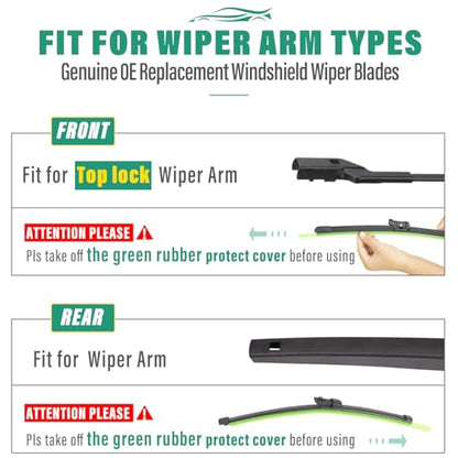 Windshield Wiper Blades Replacement for Volkswagen VW Atlas