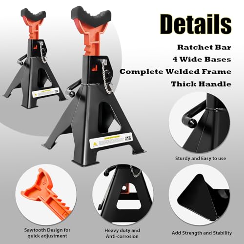Jack Stands 6 Ton (2 Count)