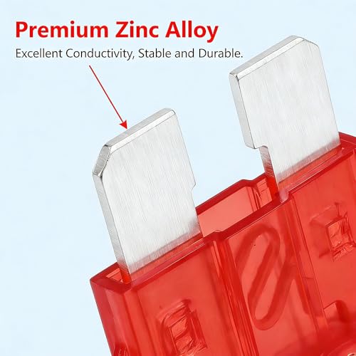 80Pcs) 10 Amp Standard Fuse, 10A Car Blade Fuses for Car/RV/Truck/SUV/Motorcycle/Boat (80 Count)
