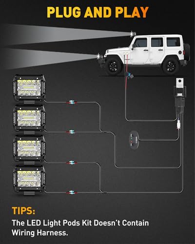 4 Inch LED Pod Lights (4 Count)