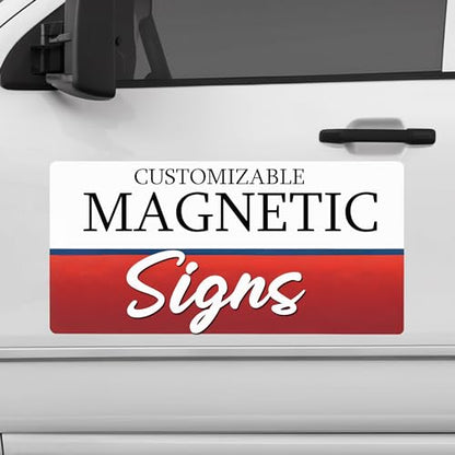 2-Pack, (12x18 in) Custom Laminated Car Magnets for Business Advertising
