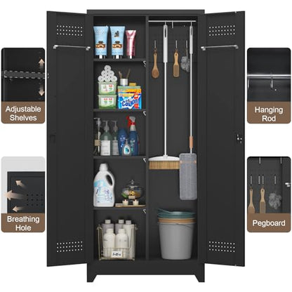 Broom Closet Storage Cabinet