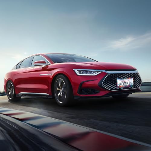 Abstract Galaxy License Plate Frame Stainless Steel Accessory12.3x6.3 in