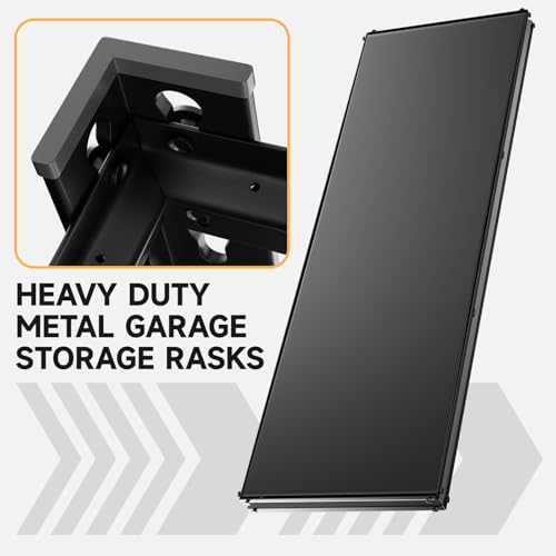 5 Tier 60”W X 20”D X 72”H Garage Shelving Heavy Duty 3000LBS Shop Shelves Heavy Duty Adjustable Unit Rack Metal Rack (5 Count)