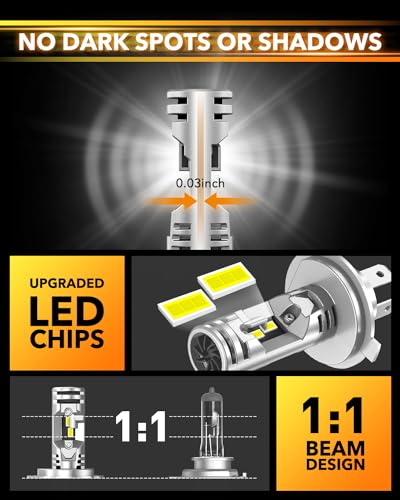 Upgraded 9003 H4 HB2 LED Bulbs (2 Count)