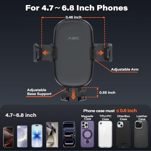 Phone Holder for Car Dashboard & Windshield
