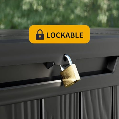 270 Gallon Lockable Resin Deck Box