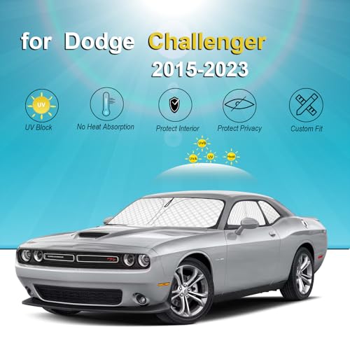 6pcs Thicken Full Sun Shades for Dodge Challenger 2015 (6 Count)