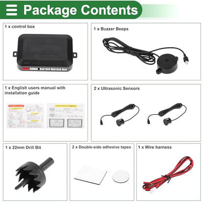 Universal Car Reverse Backup Radar System Parking Sensors Black