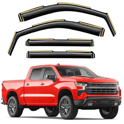 in Channel Extra Durable Rain Guards for Chevy Silverado (4 Count)