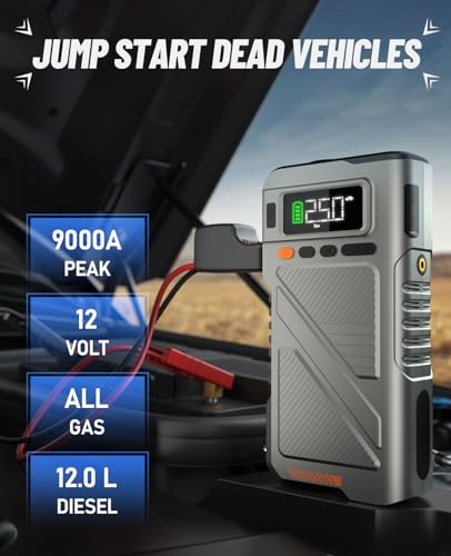 9000A Jump Starter with Air Compressor