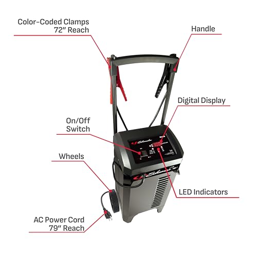 Wheeled 6A Car Battery Charger & Maintainer