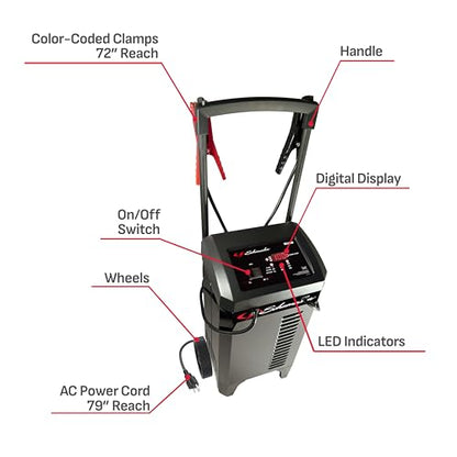Wheeled 6A Car Battery Charger & Maintainer