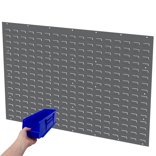 30655 Louvered Steel Wall Mount Panel Garage Organizer for Hanging AkroBin Storage Bins