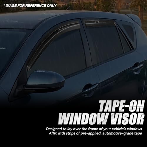 4PCS Tape On Window Visors for 2010 (4 Count)