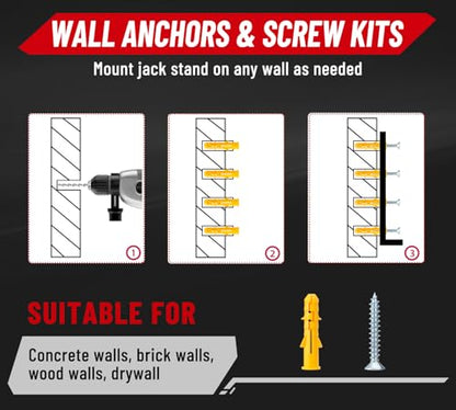 Jack Stand Holder Fit for 2 & 3 Ton Jack Stand (2 Count)