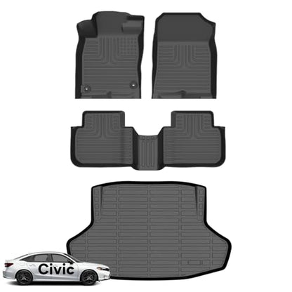 Floor Mats Cargo Liner for Honda Civic Sedan Gas 2022