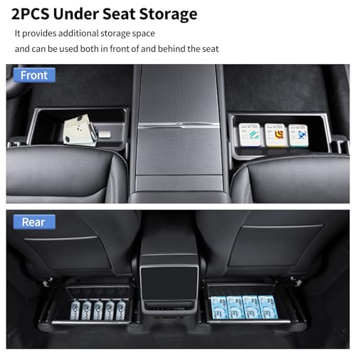 9Pcs Set Center Console Organizer Tray for Tesla Model Y Juniper 2025 2026 (2 Count)
