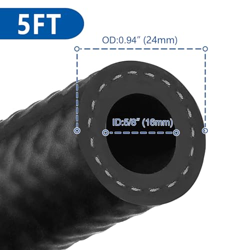 Rubber Fuel Hose Line Push Lock 5 (5 Foot)