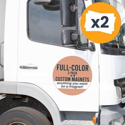 Custom Round Car Magnets 18" (2 Count)