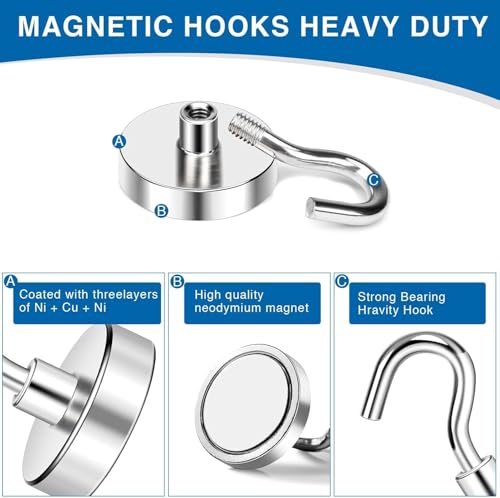 Magnetic Hooks for Cruise Essentials 2026 Cabins Door 60 Pack (60 Count)