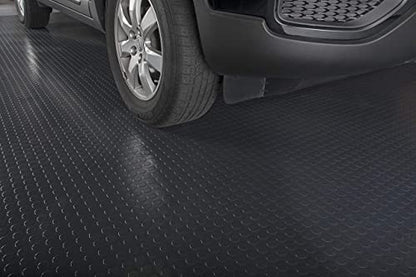 Large Coin Pattern Vinyl Garage Floor Protector Mat