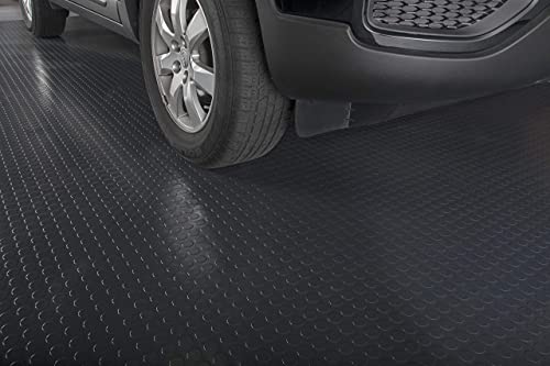 Large Coin Pattern Vinyl Garage Floor Protector Mat
