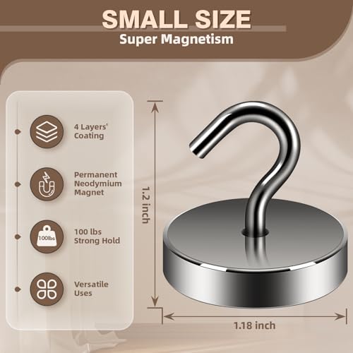 Magnetic Hooks Steel Tube Design for Cruise (10 Count)