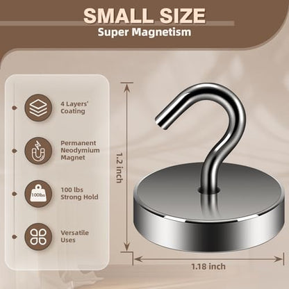 Magnetic Hooks Steel Tube Design for Cruise (10 Count)
