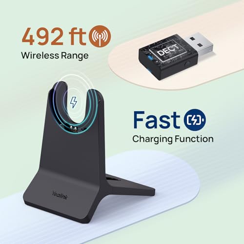 WH64 Mono Hybrid Wireless Headset with Mic DECT Dongle & Bluetooth