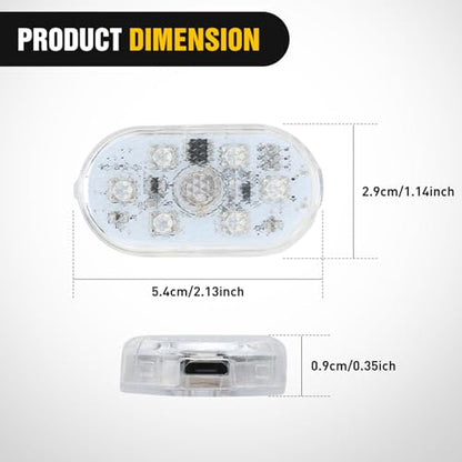 2 PCS 7 Colors Wireless Magnetic RGB LED Interior Lights