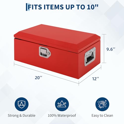 Heavy Duty Steel Metal Tool Box 20" for Truck Bed
