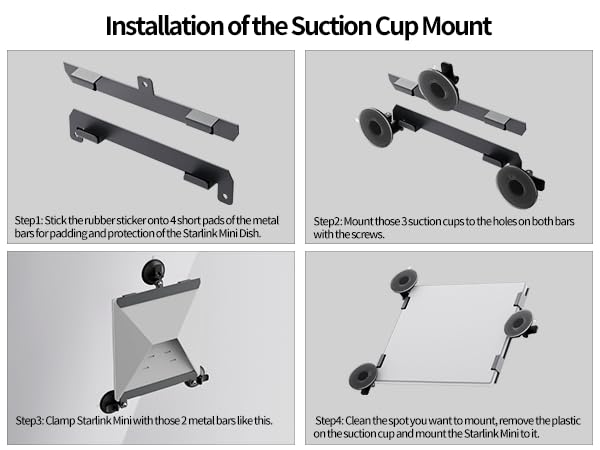 Starlink Mini Sunroof Suction Cup Mount