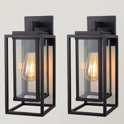 14" Outdoor Wall Light Fixtures Waterproofed Exterior Lantern W (2 Count)