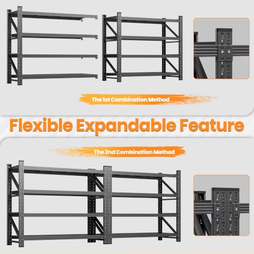 48” Wide Heavy Duty Metal Garage Shelving