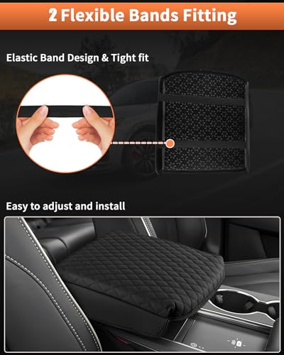 Custom Fit for Center Console Cover Acura MDX 2022 2023 2024 2025 2026 Accessories Armrest Cover Center Console Pad PU Leather Armrest Seat Box Cover Protector Anti