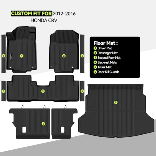 All Weather TPE Floor Mat Set for 2012