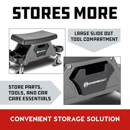 Heavy Duty Utility Rolling Seat Upgraded with Padding