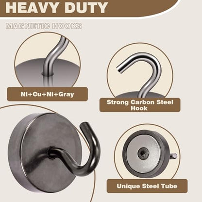 Magnetic Hooks Steel Tube Design for Cruise (10 Count)
