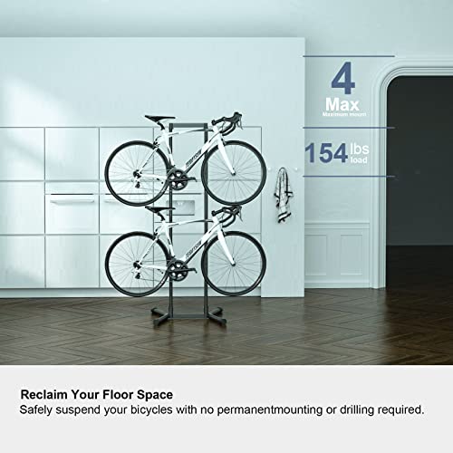 4 Bike Horizontal Storage Rack