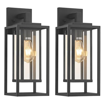 18" Outdoor Wall Light Fixtures Waterproofed Exterior Lantern W (2 Count)