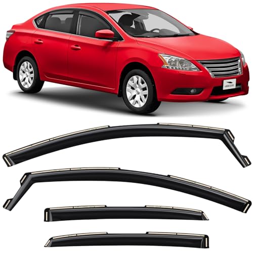 in Channel Extra Durable Rain Guards for Nissan Sentra 2013 (4 Count)